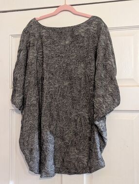 Pas de Calais Grey Textured Knit Top Blouse Size 34 US XS Lagenlook Minimalist